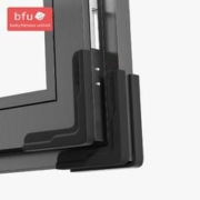 BFU 窗户防撞角 断桥铝窗户护角儿童 老人防磕碰塑钢窗内开窗角硅胶防撞包 常规款黑色4只装