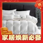 爆卖年货：LANRUI 兰芮 100支全棉90%白鹅绒加厚保暖羽绒被 220*240cm 填充1100g