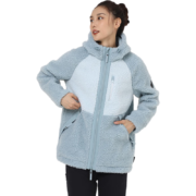 迪卡侬 DECATHLON 羊羔绒外套女秋冬季运动连帽保暖加厚夹克摇粒绒外套ODT1 SH500 天青蓝