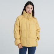 雪中飞 立领短款羽绒服 黄色