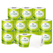 京东百亿补贴:心相印卷纸纸巾 水溶纸卷4层云感亲肤 4层110g*12卷【促销款】 店长推荐款