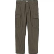 H&M HM男装休闲裤夏季棉质梭织抽绳束脚直筒美式复古工装裤0903210
