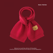 SHILIAO 诗莉奥 儿童红色围巾 针织毛线保暖款（多款可选）
