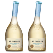 plus会员、需入会、需首购：香奈（J.P.CHENET）半甜白葡萄酒甜蜜系列 法国原装进口 歪脖子酒 750ML11.5度 双支*2件