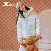 XTEP 特步 羽绒服女保暖秋冬防风外套877428190067 棉花白 XL