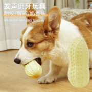 瓜洲牧 狗狗玩具球耐咬磨牙发声花生大型犬金毛幼犬柯基法斗猫狗解闷神器