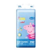 舒氏宝贝联名×小猪佩奇（Peppa Pig）菠萝系列 婴儿拉拉裤柔软干爽透气款 XXL码48片【15-20kg】