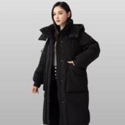 雪中飞 女式长款保暖羽绒服可脱卸帽简约百搭品质鸭绒冬季户外旅游外套女
