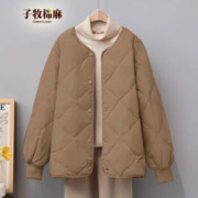 子牧棉麻 女士菱格棉服外套 Z23DA002306