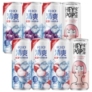 锐澳（RIO）预调果酒 清爽0糖系列 330ml*6罐+赠气泡水*2罐