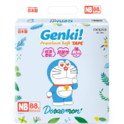 妮飘（Nepia）Genki!哆啦A梦弱酸轻薄型纸尿裤 NB88片