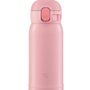 ZOJIRUSHI 象印 水瓶 一键式不锈钢马克杯 无缝 SM-WA36-PA 桃粉色 0.36L