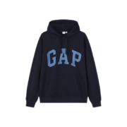 Gap 2024新款 美式复古连帽法式圈织软卫衣892186 海军蓝 175/96A(L)