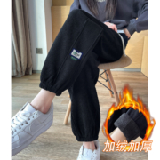 真维斯  秋冬加绒加厚  女款运动裤