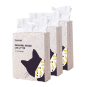 HONEYCARE 好命天生混合猫砂2.75kg 豆腐膨润土猫砂 除味低尘猫砂 原味三包装 高品质无尘砂