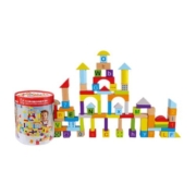 hape100粒双面字母数字拼搭积木宝宝启蒙益智早教礼物儿童玩具