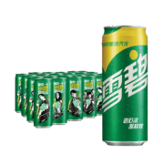 可口可乐（Coca-Cola） 雪碧Sprite柠檬味 汽水碳酸饮料 摩登罐整箱装 330ml*24罐