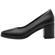 Clarks其乐芙蕾瓦系列女鞋单鞋女2023春季新款粗跟皮鞋高跟鞋 黑色 261709644 35.5