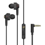 EDIFIER 漫步者 GM360 入耳式双动圈降噪有线耳机 黑金色 3.5mm
