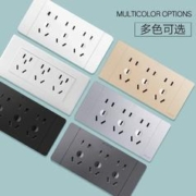 DELIXI 德力西 118型691灰开关插座暗装三开双控五孔十二孔插座多孔正品