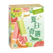 明治（meiji）雪糕芝芝西柚、芝芝葡萄46g*10支彩盒装冰淇淋