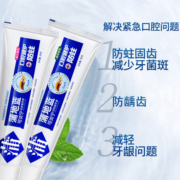 蒲地蓝牙膏套装口腔健护防蛀固齿241g含氟家庭大包装清洁牙齿