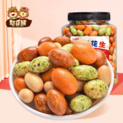 京东百亿补贴:憨豆熊 多彩豆鱼皮花生米400g\罐 *4罐
