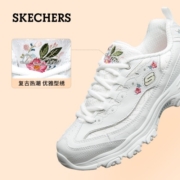 斯凯奇（Skechers）skechers老爹鞋女士熊猫鞋刺绣厚底内增高小白鞋子休闲百搭季 11977-白色/WHT 38