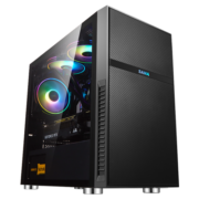 先马（SAMA）平头哥M1电竞版 Mini小机箱 支持MATX主板240水冷/非钻孔钢化玻璃侧透/背线/独立电源仓/U3