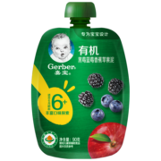 嘉宝（GERBER）【吞】有机黑莓蓝莓香蕉苹果泥宝宝零食婴儿辅食泥90g 6月龄