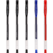 三菱（Uni）UM-100学生用中性笔签字笔混色(替芯UMR-5)0.5mm（3黑1蓝1红）5支装