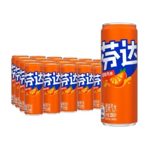 可口可乐芬达摩登罐含汽饮料橙味汽水330ml24罐整箱装碳酸饮料