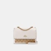 COACH 蔻驰 女士 皮质单肩包 斜挎包 小方包 90400