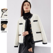 SENTUBILA 尚都比拉 保暖皮毛一体大衣 女士小香风外套