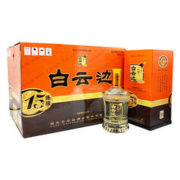 限移动端、京东百亿补贴：白云边 十五年陈酿 浓酱兼香型白酒 42度 450ml*6瓶 整箱装（含礼品袋）