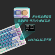 ROYAL KLUDGE RKS75三模机械键盘无线2.4G蓝牙有线RGB全键无冲81键带旋钮0.66吋OLED屏Gasket