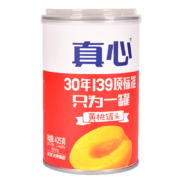 PLUS会员：真心 水果罐头 对开黄桃罐头 425g*3罐 铁罐