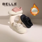 BeLLE 百丽 女童棉鞋冬季加绒保暖二棉休闲百搭板鞋