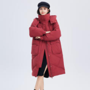 雪中飞 女式中长款羽绒服H形廓形设计舒适包容性强充绒量厚实立体大口袋