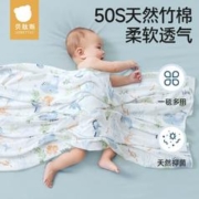 贝肽斯 新生婴儿盖毯四季薄款抱被纱布宝宝防惊跳包巾竹棉襁褓包单
