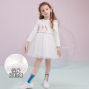 Bornbay 贝贝怡 摇粒绒保暖宝宝裙子秋冬长袖卫衣裙童装女童连衣裙