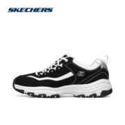 斯凯奇（Skechers）经典黑白熊猫鞋|秋季复古潮流老爹鞋厚底休闲减震运动鞋 8790091-BKW-C 黑色/白色 39.5