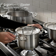 Fissler 菲仕乐 Original-Profi新雅格系列 20cm不锈钢带盖平底煮锅/深汤锅5.2L