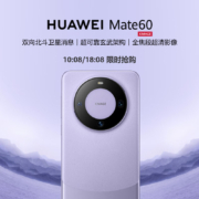限地区：HUAWEI 华为 旗舰手机 Mate 60 12GB+256GB 南糯紫