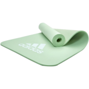 adidas阿迪达斯男女加厚运动健身训练垫子训练防滑舞蹈垫瑜伽垫 淡绿色「厚7mm 」