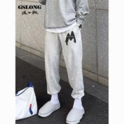 GSLONG 港士龙 束脚运动卫裤男美式vibe高街字母印花秋季设计感百搭潮牌休闲长裤