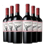 MONTES 蒙特斯 经典赤霞珠红酒葡萄酒750ml*6拜年货送礼物智利原瓶进口