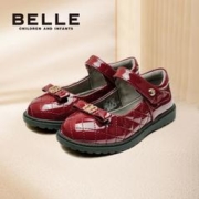 BeLLE 百丽 女童皮鞋软底防滑轻便时尚英伦风公主鞋表演单鞋