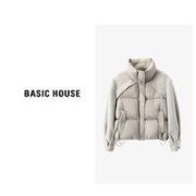 BASICHOUSE 百家好 Basic House/百家好绵羊毛90白鸭绒羽绒服女冬季百搭简约宽松时尚