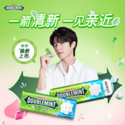 DOUBLEMINT 绿箭 无糖薄荷糖果茉莉花茶味约35粒23.8g铁盒装休闲零食便携吃货